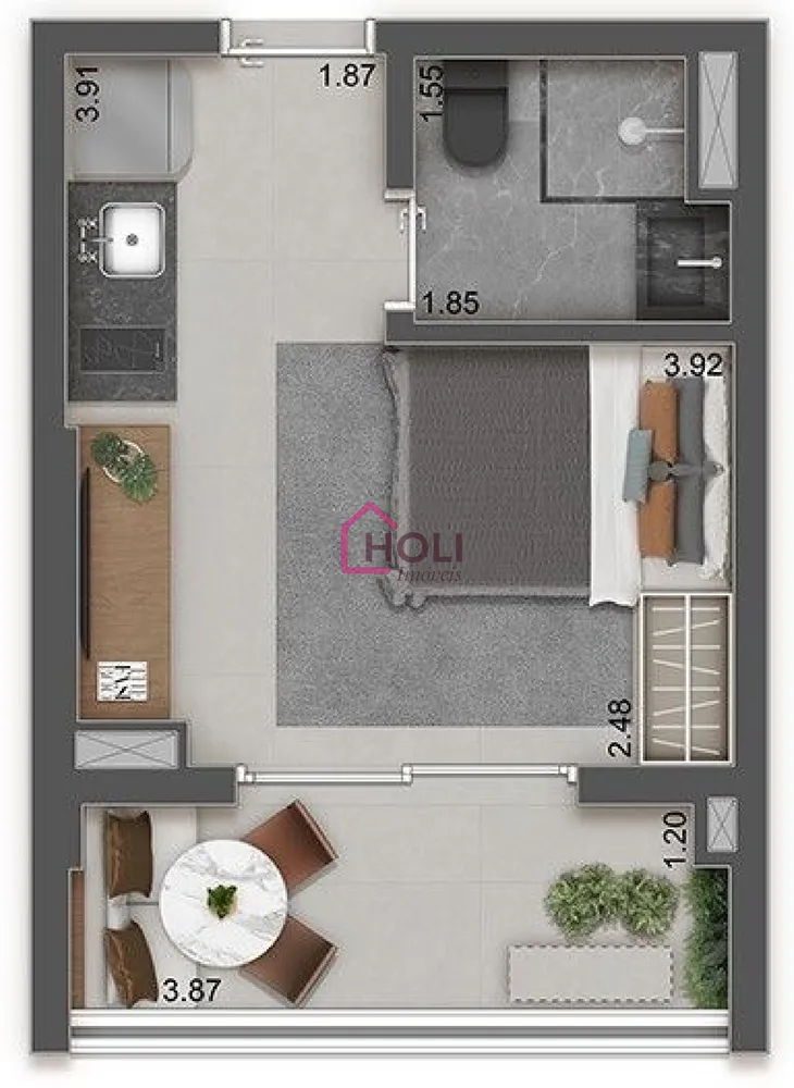 Apartamento, 1 quarto, 25 m² - Foto 11