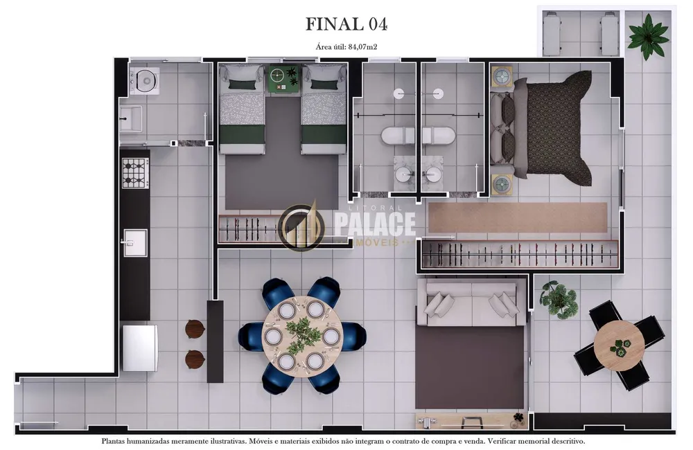 Apartamento, 2 quartos, 84 m² - Foto 2