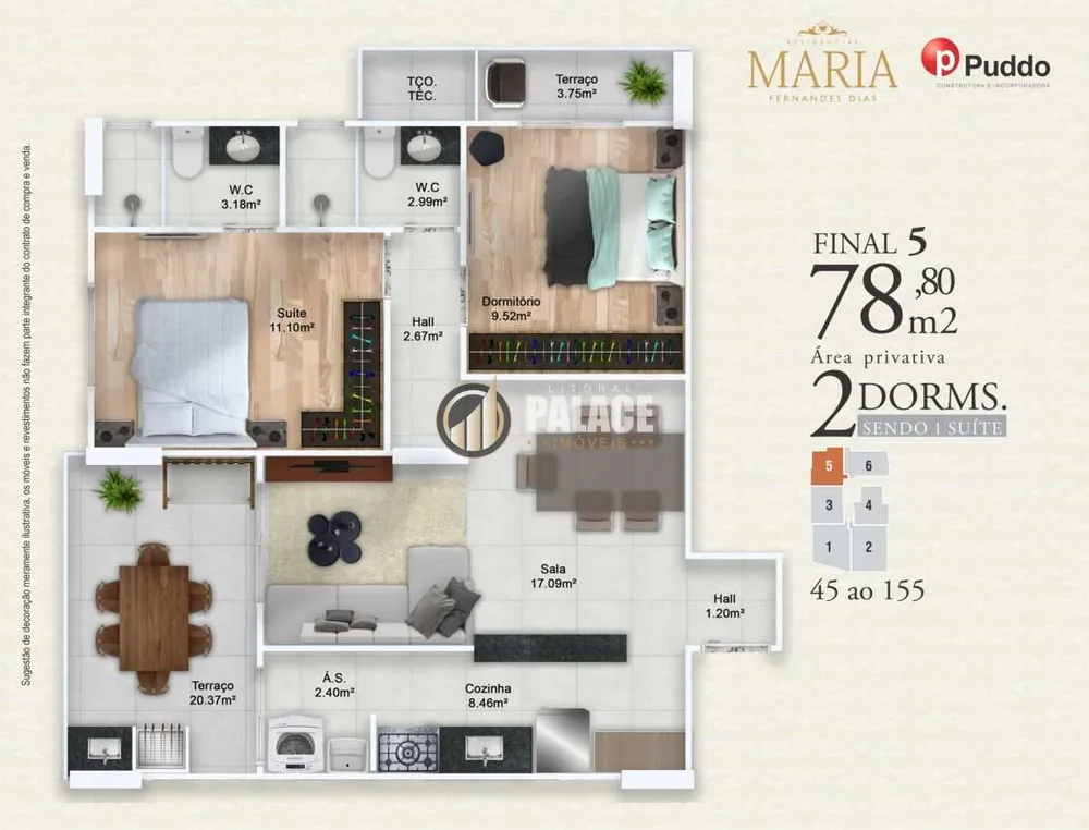 Apartamento, 2 quartos, 78 m² - Foto 4