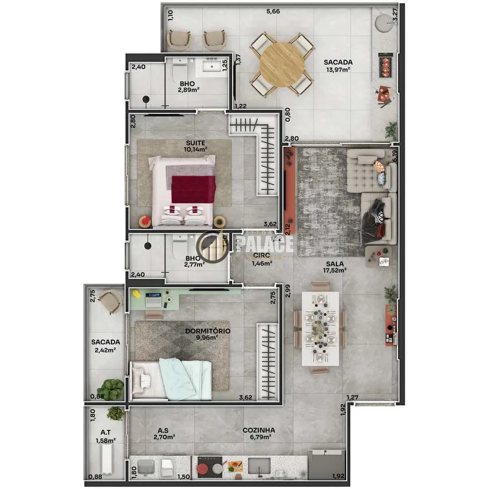 Apartamento, 2 quartos, 80 m² - Foto 9