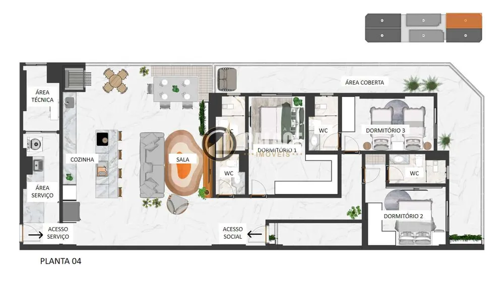 Apartamento, 3 quartos, 210 m² - Foto 2