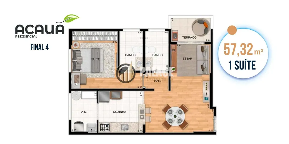 Apartamento, 1 quarto, 57 m² - Foto 9