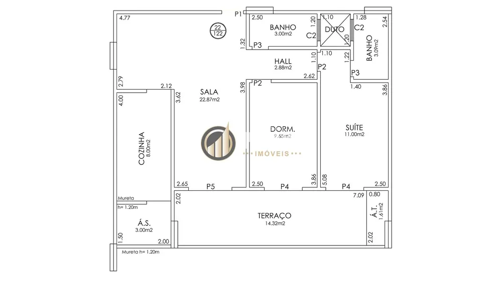 Apartamento, 2 quartos, 88 m² - Foto 1