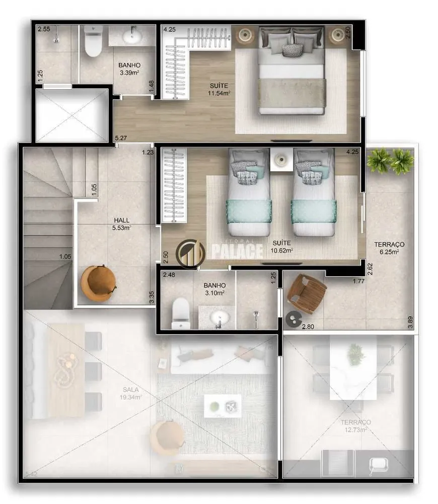 Apartamento, 3 quartos, 126 m² - Foto 1