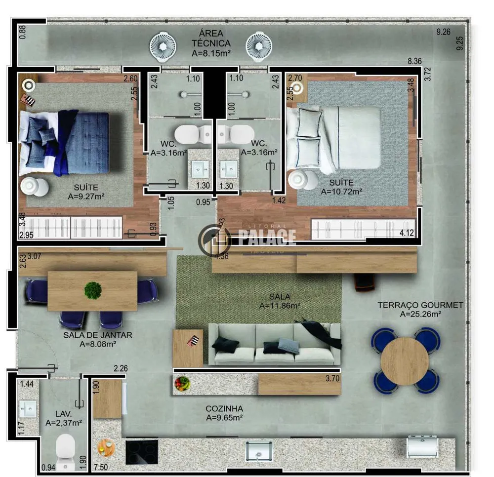 Apartamento, 2 quartos, 89 m² - Foto 2