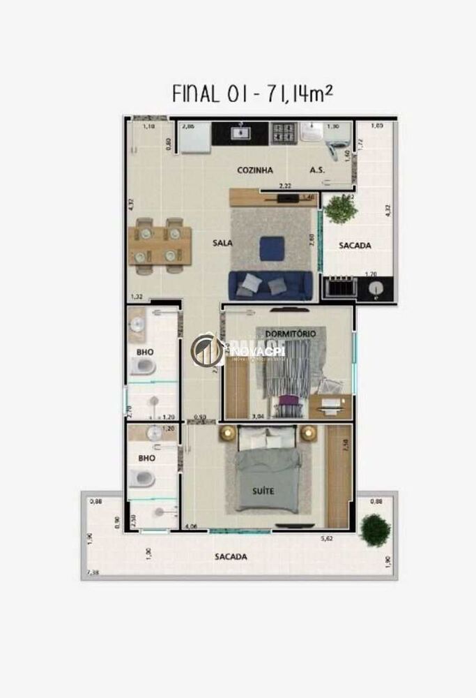 Apartamento, 2 quartos, 71 m² - Foto 4