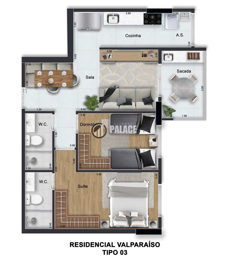 Apartamento, 2 quartos, 59 m² - Foto 6