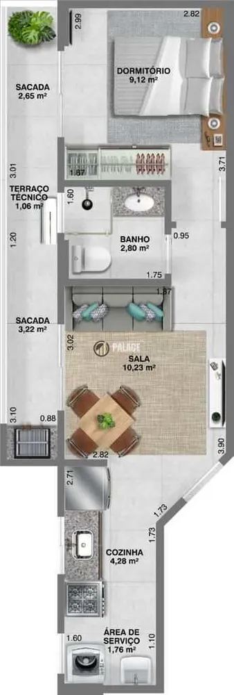 Apartamento, 1 quarto, 40 m² - Foto 16