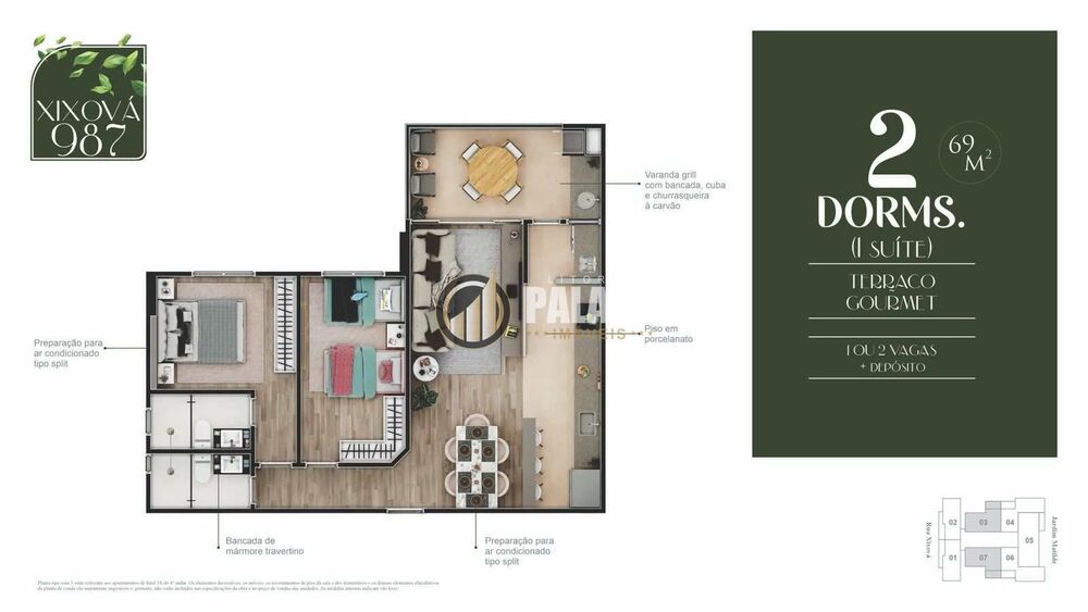 Apartamento, 2 quartos, 69 m² - Foto 8
