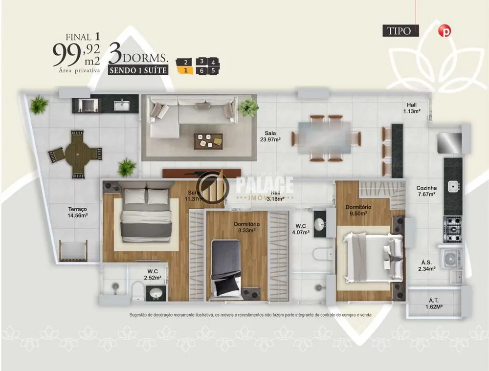Apartamento, 3 quartos, 100 m² - Foto 5