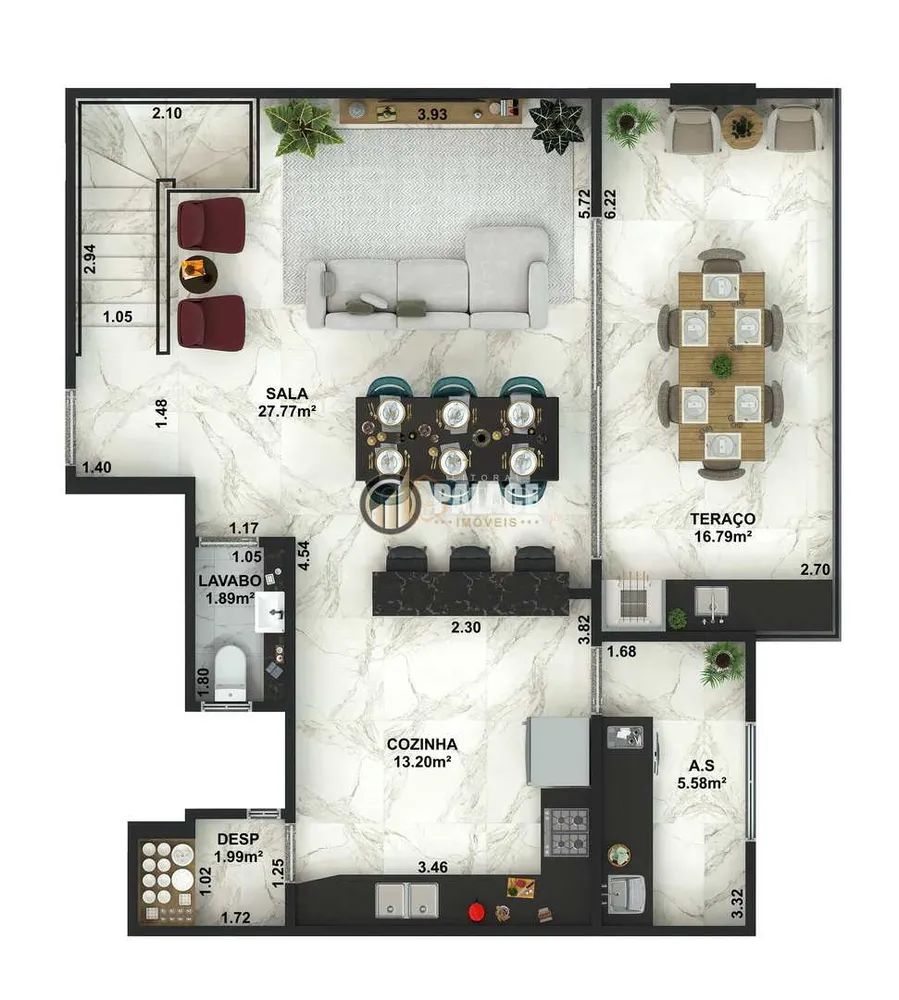 Cobertura, 3 quartos, 154 m² - Foto 4
