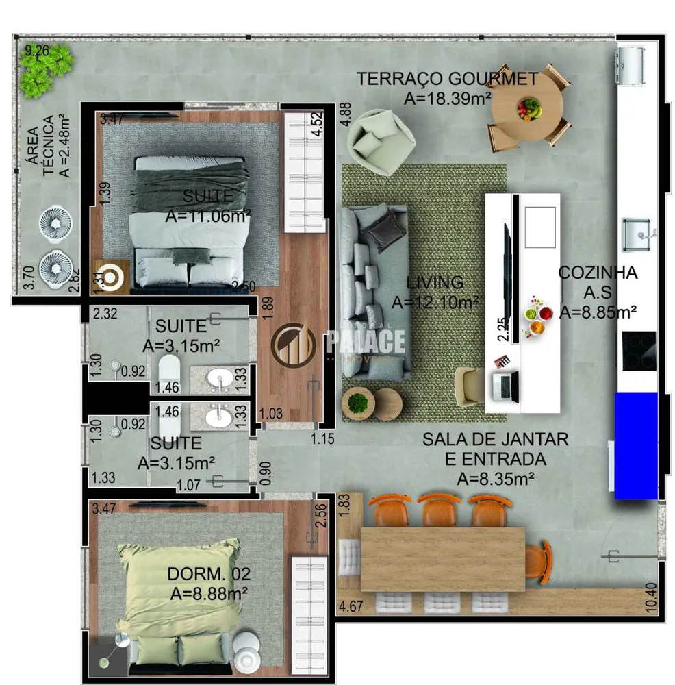 Apartamento, 2 quartos, 79 m² - Foto 4