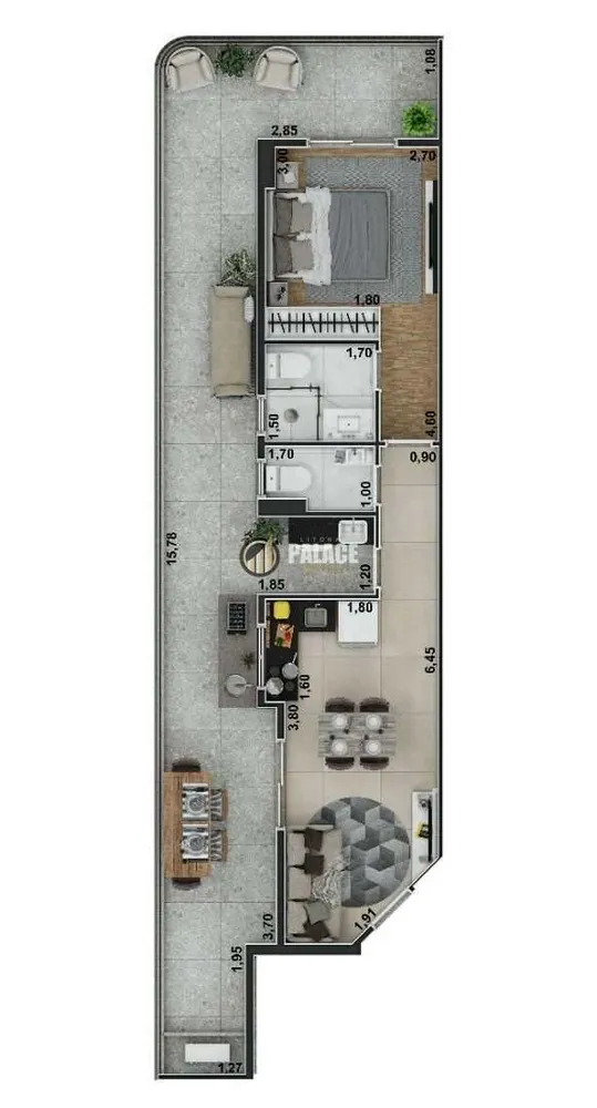 Apartamento, 1 quarto, 48 m² - Foto 16