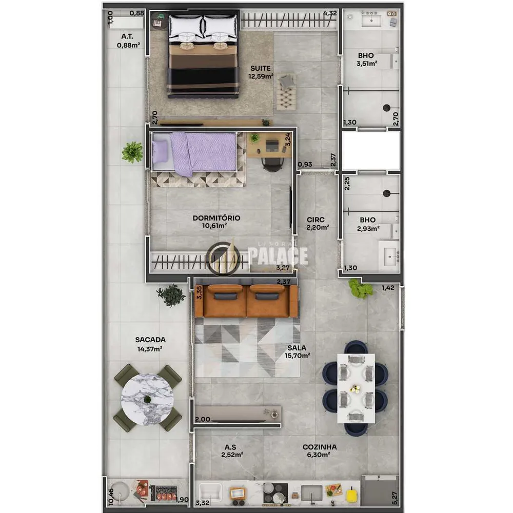 Apartamento, 2 quartos, 80 m² - Foto 8