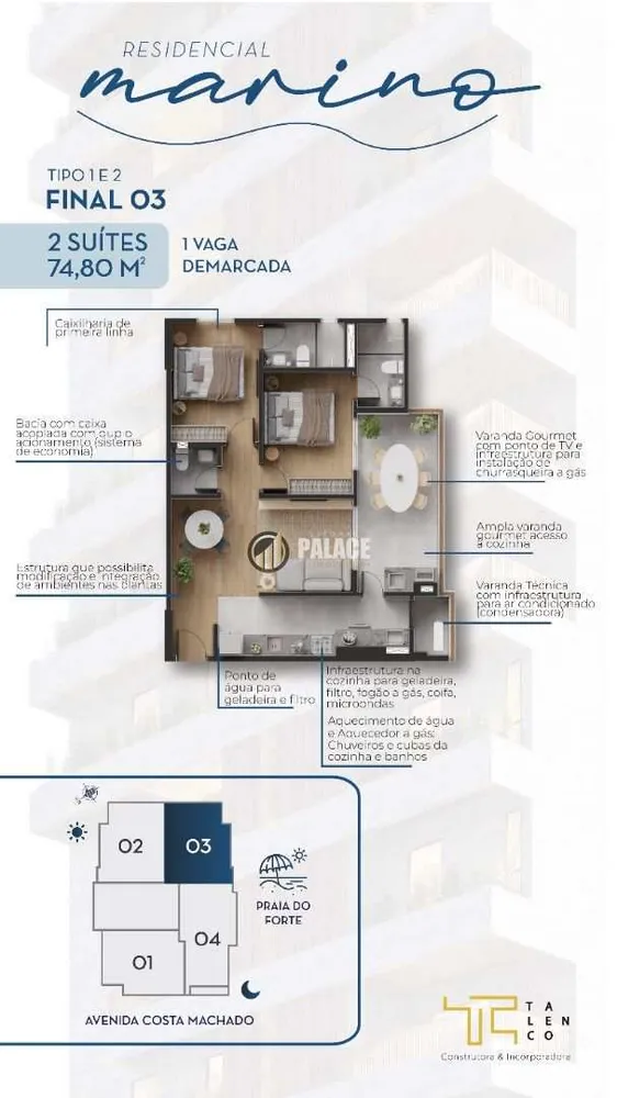 Apartamento, 2 quartos, 74 m² - Foto 13