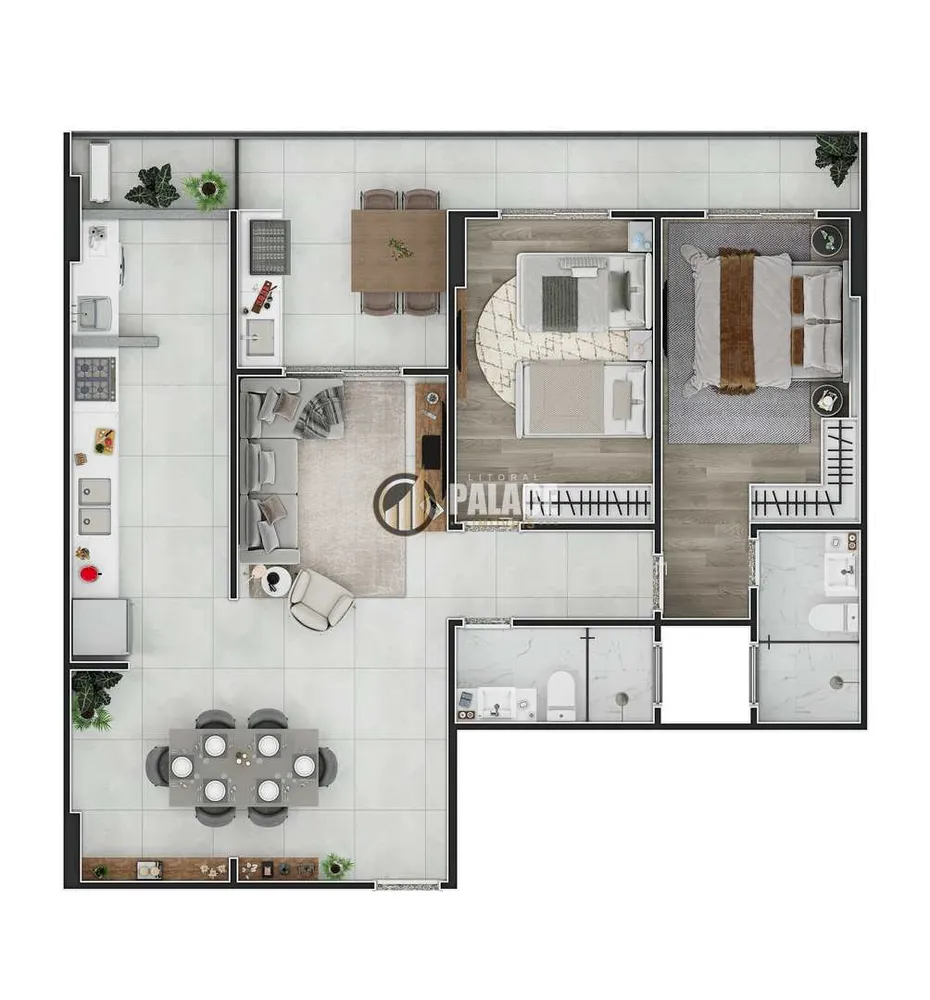 Apartamento, 2 quartos, 87 m² - Foto 2