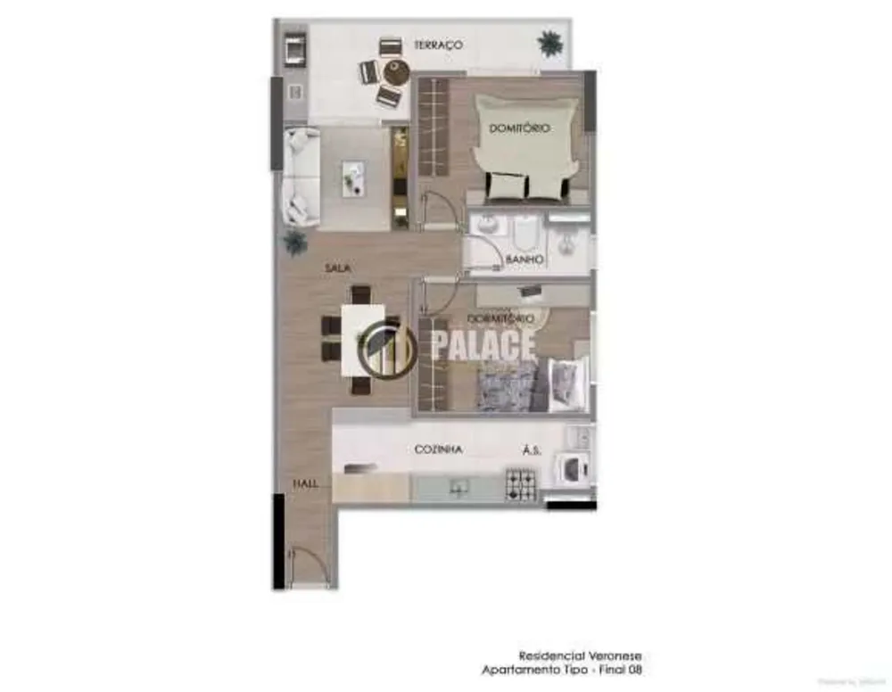 Apartamento, 2 quartos, 58 m² - Foto 2