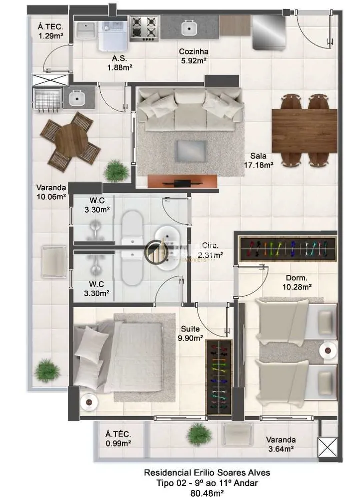 Apartamento, 2 quartos, 73 m² - Foto 12