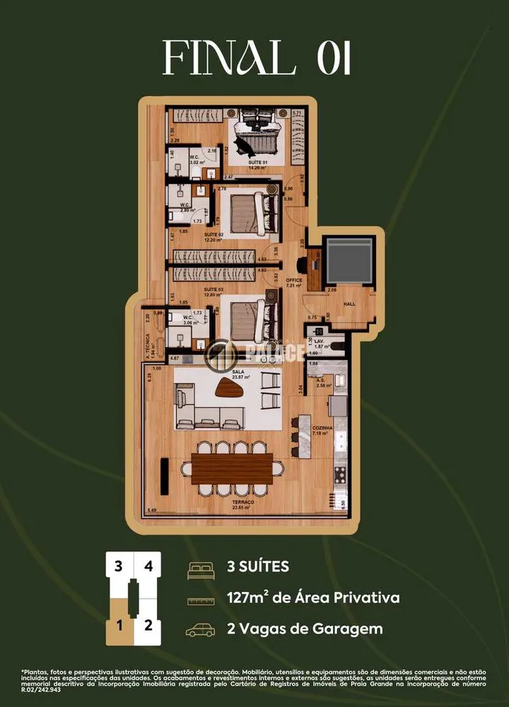 Apartamento, 3 quartos, 126 m² - Foto 7