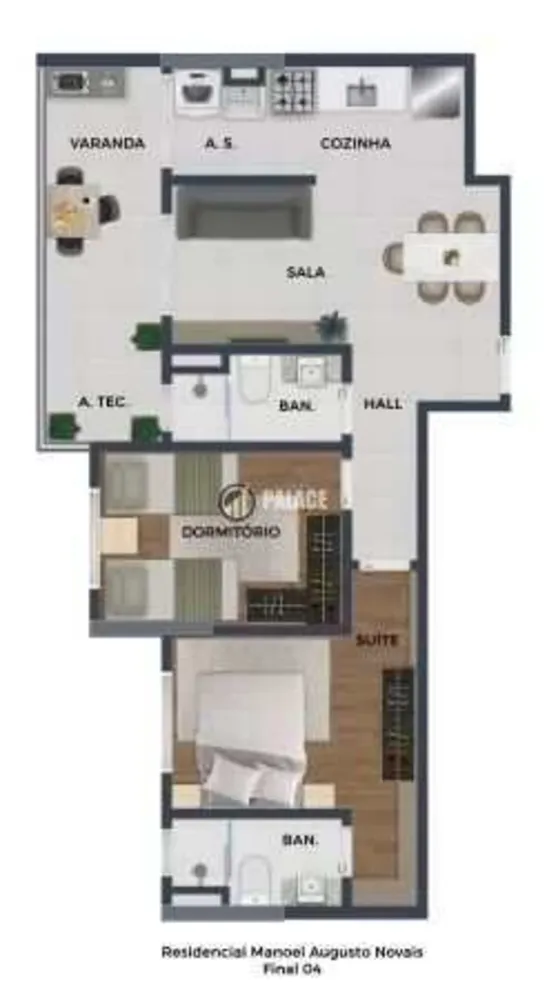 Apartamento, 2 quartos, 60 m² - Foto 8