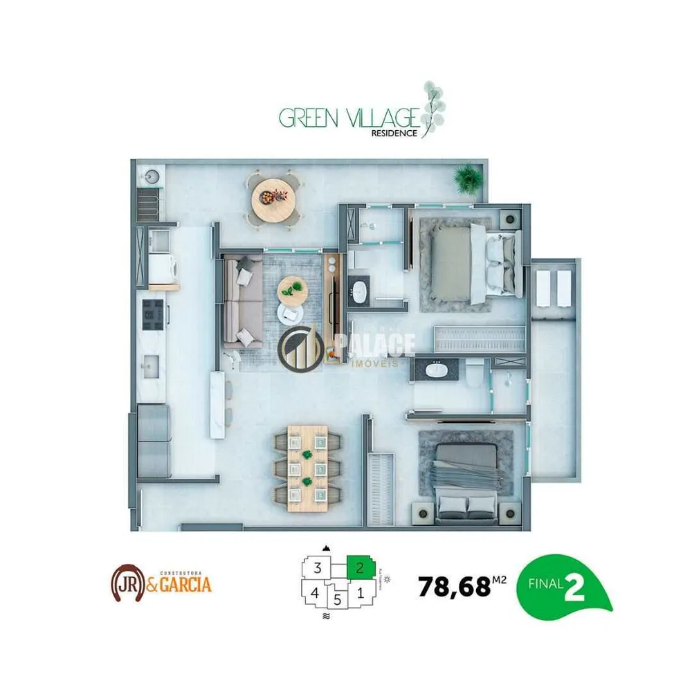 Apartamento, 2 quartos, 86 m² - Foto 2