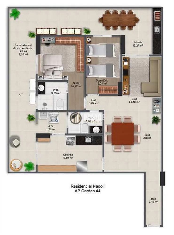 Apartamento, 2 quartos, 90 m² - Foto 1