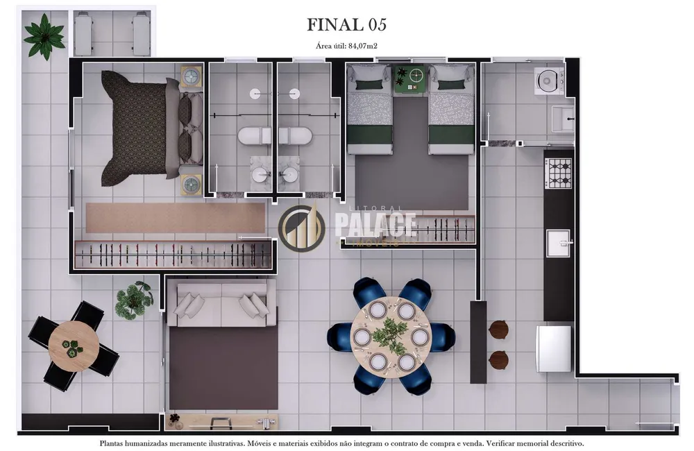 Apartamento, 2 quartos, 84 m² - Foto 1