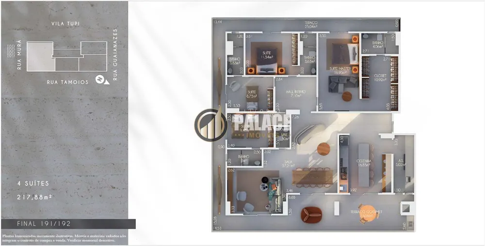 Apartamento, 4 quartos, 217 m² - Foto 1