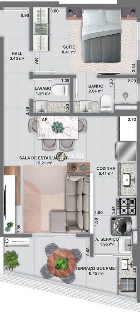 Apartamento, 1 quarto, 47 m² - Foto 12