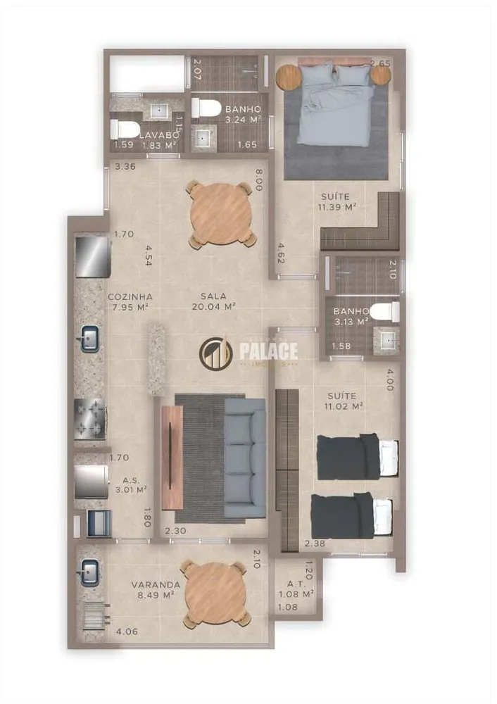 Apartamento, 2 quartos, 81 m² - Foto 8