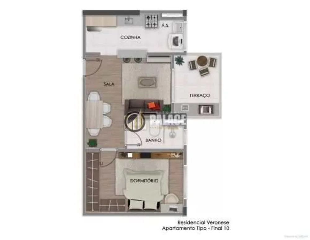 Apartamento, 1 quarto, 38 m² - Foto 3