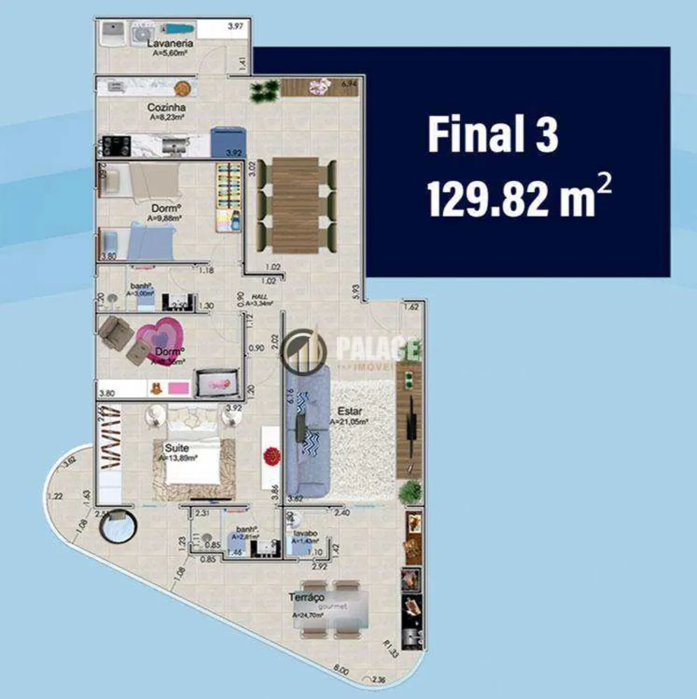 Apartamento, 3 quartos, 129 m² - Foto 8