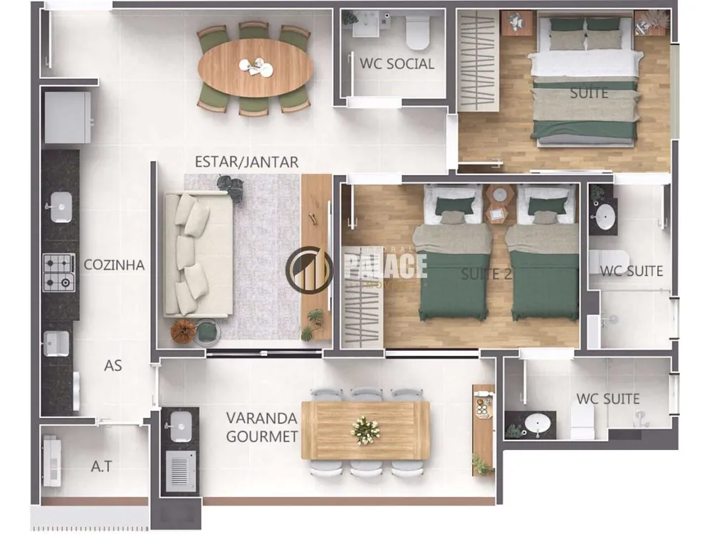 Apartamento, 2 quartos, 75 m² - Foto 8