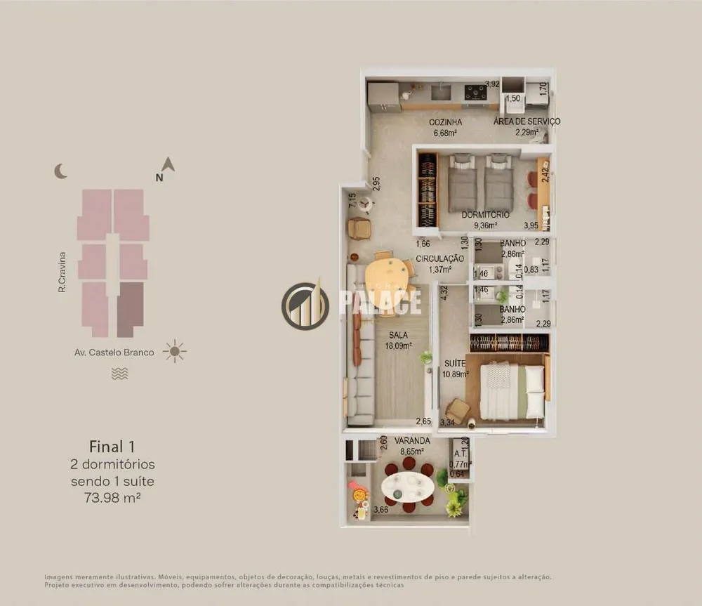Apartamento, 2 quartos, 73 m² - Foto 5
