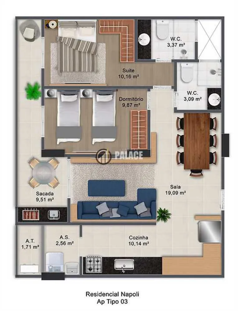 Apartamento, 2 quartos, 77 m² - Foto 7