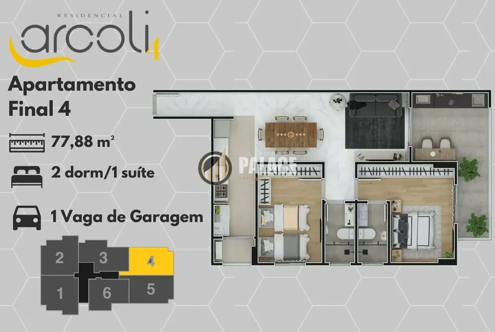 Apartamento, 2 quartos, 77 m² - Foto 14