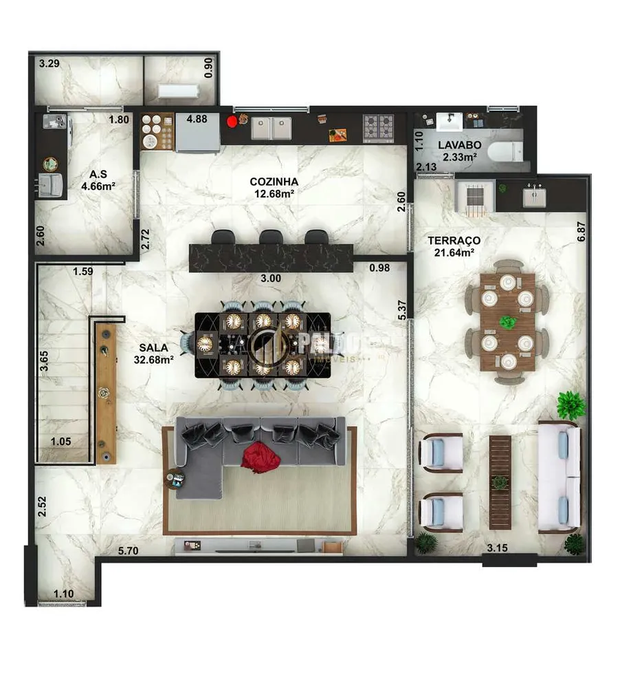Cobertura, 3 quartos, 173 m² - Foto 4