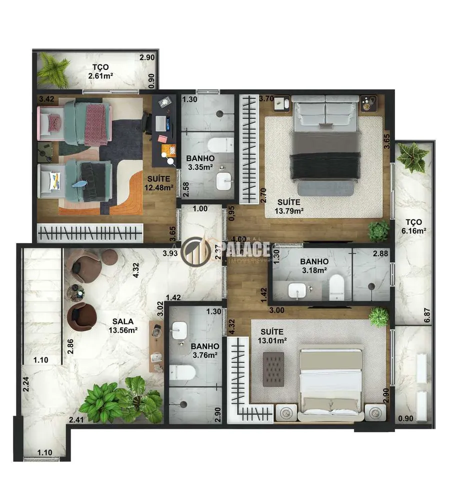 Cobertura, 3 quartos, 173 m² - Foto 5