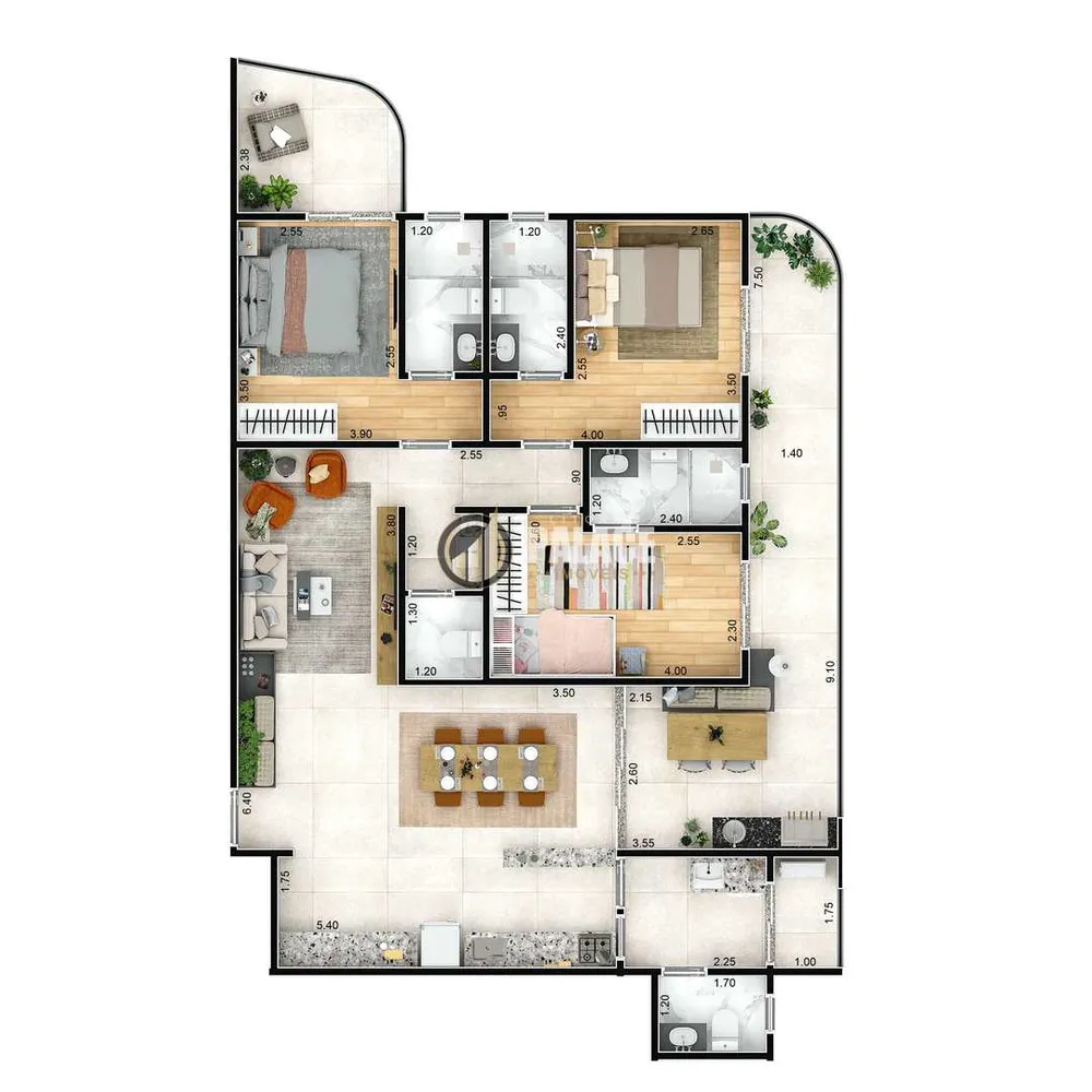 Apartamento, 3 quartos, 124 m² - Foto 7
