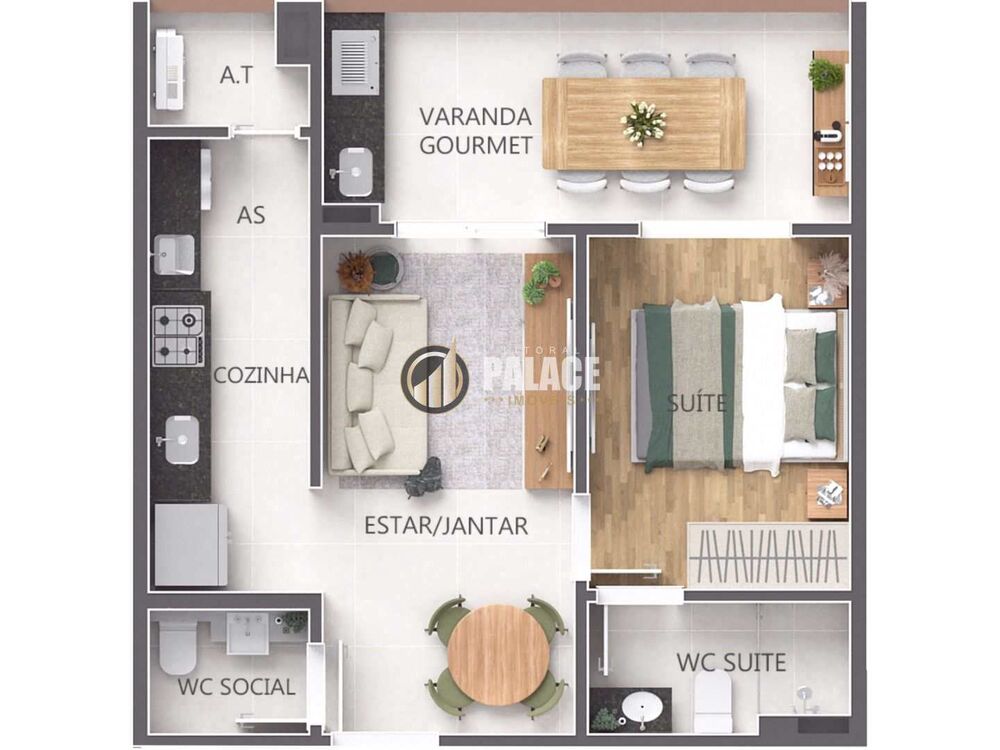 Apartamento, 1 quarto, 51 m² - Foto 5