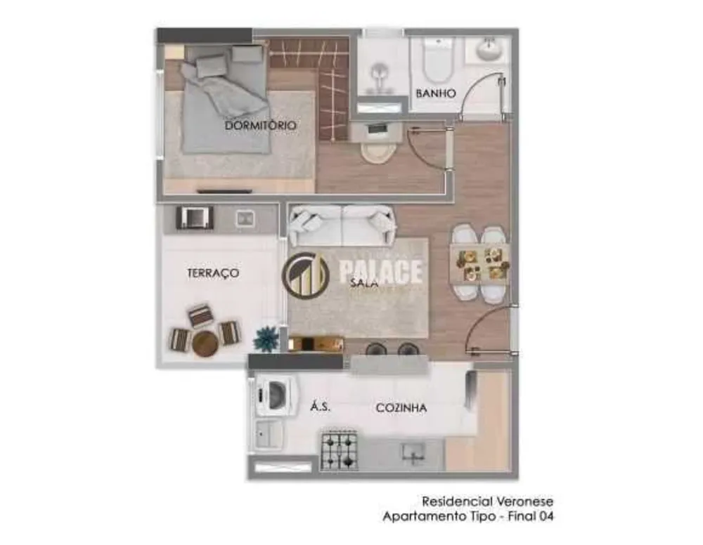 Apartamento, 1 quarto, 37 m² - Foto 2