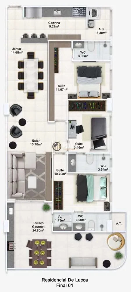 Apartamento, 3 quartos, 129 m² - Foto 18