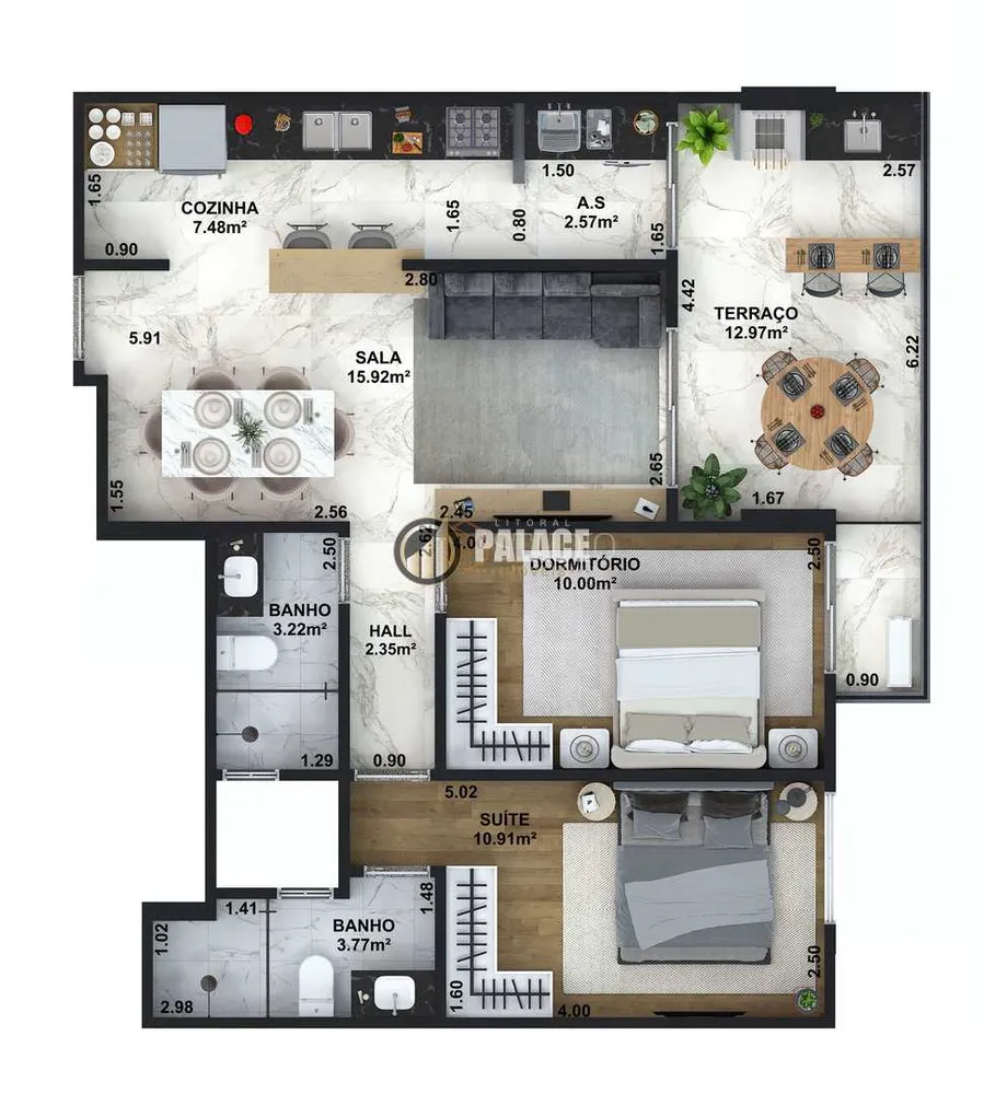 Apartamento, 2 quartos, 76 m² - Foto 3