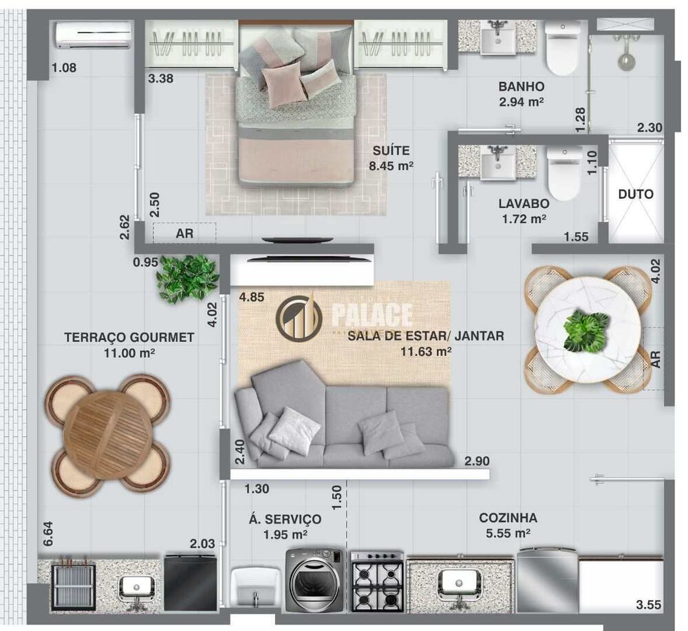 Apartamento, 1 quarto, 48 m² - Foto 6