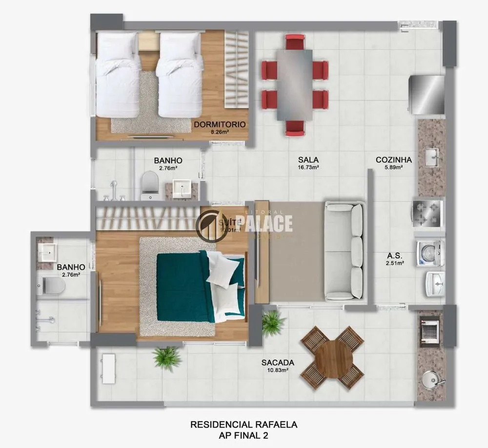 Apartamento, 2 quartos, 70 m² - Foto 4