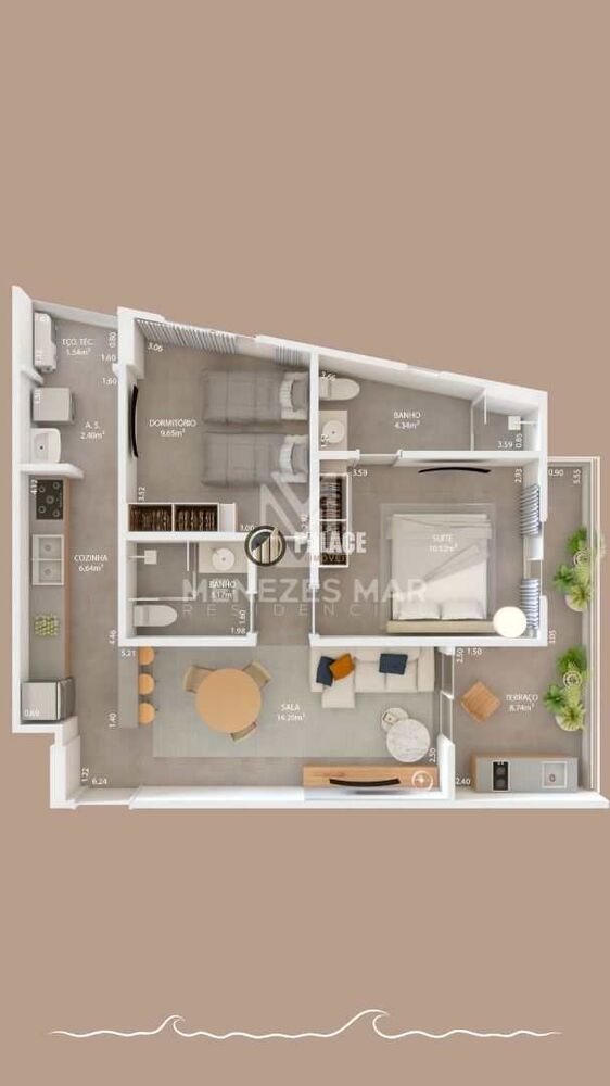 Apartamento, 2 quartos, 70 m² - Foto 3
