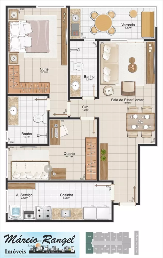 Apartamento, 1 quarto, 45 m² - Foto 3