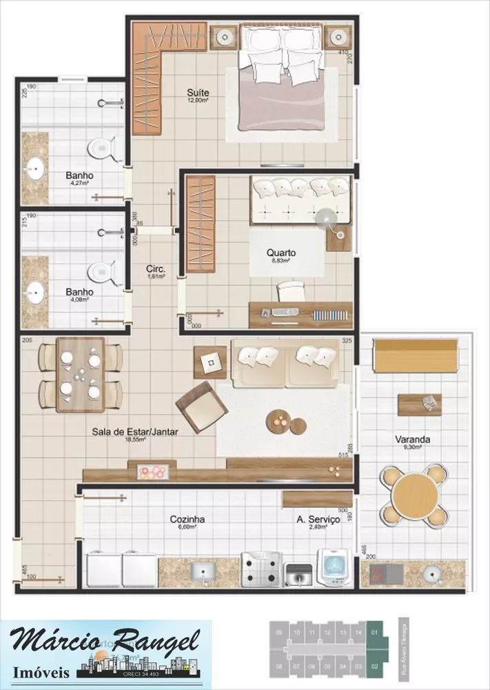 Apartamento, 1 quarto, 45 m² - Foto 1