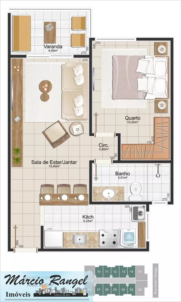 Apartamento, 1 quarto, 45 m² - Foto 4