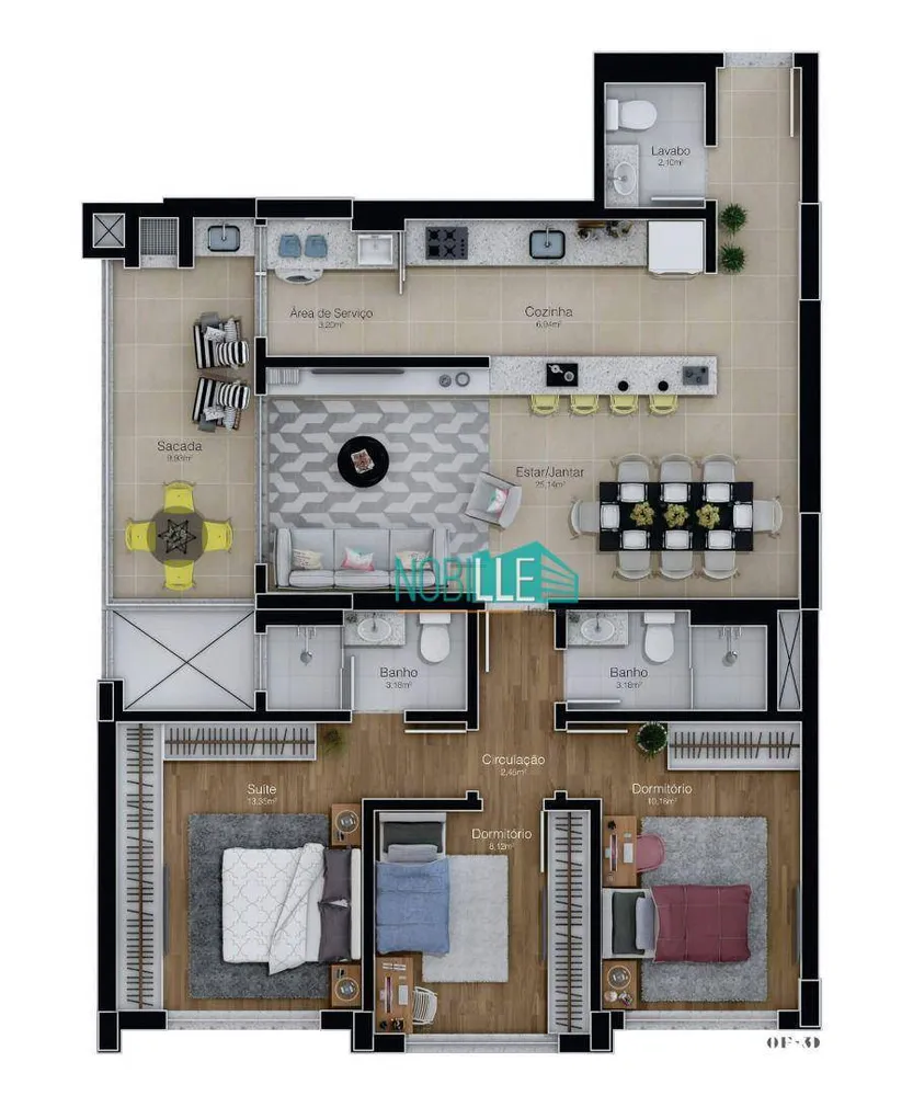 Apartamento, 3 quartos, 123 m² - Foto 19